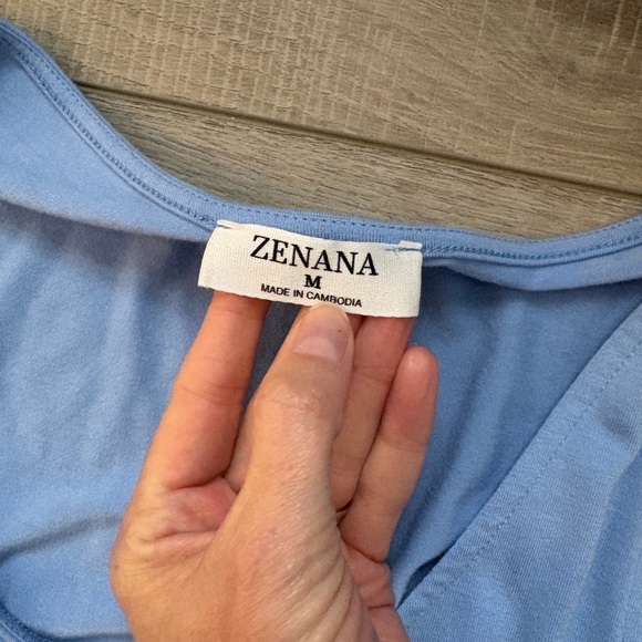 Zenana Capri Light Blue Jumpsuit - Picture 4 of 7